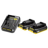 Stanley FMC693D2 FATMAX® 18 V 2 x 2.0 Ah Li-ion akkumulátor + töltő