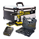 Stanley FMCK625D2F FATMAX® akkus ütvefúró-csavarozó (2 x 2.0 Ah Li-ion akkuval, kofferben) + tartozékkészlet