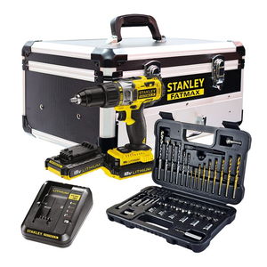 Stanley FMCK625D2F FATMAX® akkus ütvefúró-csavarozó (2 x 2.0 Ah Li-ion akkuval, kofferben) + tartozékkészlet termék fő termékképe