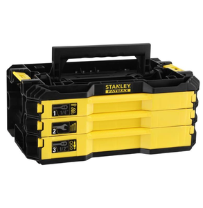 Stanley FMMT98107-1 FATMAX® 3 fiókos dugókulcs, bit és csillag-villáskulcs készlet összecsatolható tárolódobozban, 97 részes termék fő termékképe