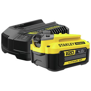 Stanley SFMCB14M1 FATMAX® V20 18 V akkumulátor és töltő csomag (1 x 4.0 Ah Li-ion akkuval) termék fő termékképe