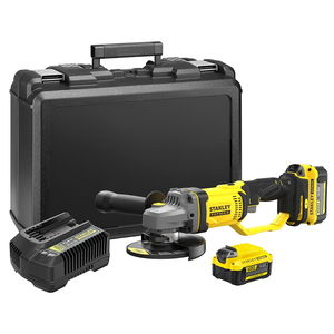 Stanley SFMCG400M2K FATMAX® V20 akkus sarokcsiszoló (2 x 4.0 Ah Li-ion akkuval, kofferben) termék fő termékképe