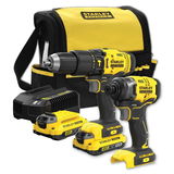 Stanley SFMCK465D2S FATMAX® 18 V COMBO akkus gépcsomag (2 x 2.0 Ah Li-ion akkuval, szövettáskában)