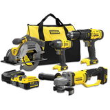 Stanley SFMCK469M2 FATMAX® 18 V V20 akkus gépcsomag (2 x 4.0 Ah Li-ion akkuval, szövettáskában)