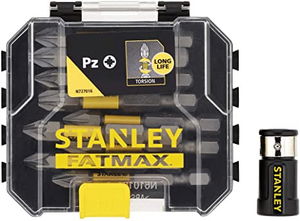 Stanley STA88565-XJ FATMAX® 50 mm torziós pozidrive bit készlet + mágneses csavarrögzítő, 10 részes termék fő termékképe