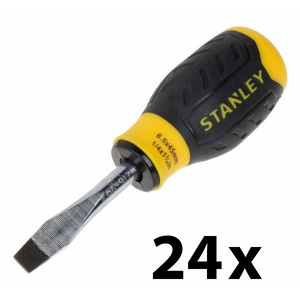 Stanley STHT1-60401 CushionGrip™ lapos marokcsavarhúzó, 6.5 x 30 mm, 24 db/csomag termék fő termékképe