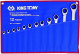 King Tony 12 részes racsnis csillag-villáskulcs készlet 12112MRN