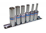 King Tony 6 részes 3/8" torx hosszú dugókulcs készlet  sínen 3116PR