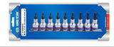 King Tony 9 részes. 1/2˝-os torx bitfejkészlet. sínen 4109PR10