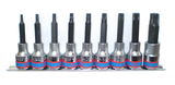 King Tony 9 részes 1/2˝-os torx bitfejkészlet  L=80mm, sínen  4119PR10