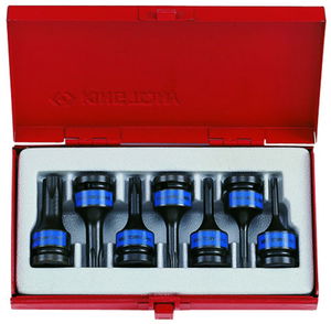 King Tony 7 részes 1/2˝-os gépi torx bitfejkészlet L=60mm  4417PP termék fő termékképe