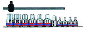 King Tony 12 részes 1/2" & 3/8˝-os torx-dugókulcs készlet bliszteren 7112PR termék fő termékképe