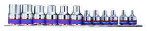 King Tony 12 részes 1/2" & 3/8˝-os torx dugókulcs készlet bliszteren 7113PR termék fő termékképe