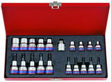 King Tony 20 részes 1/2˝& 3/8˝-os torx dugókulcs-& bitkészlet 7120PR