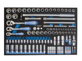 King Tony 103 részes1/4˝& 3/8˝&1/2"-os dugókulcskészlet 9-9003MRV