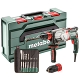 METABO UHEV 2860-2 Quick SET SDS-plus multikalapács (metaBOX kofferben) + SDS-plus fúró-vésőkészlet (10 részes)