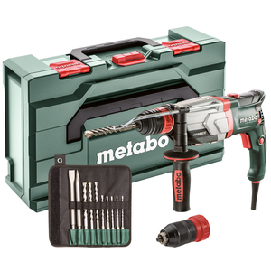 METABO UHEV 2860-2 Quick SET SDS-plus multikalapács (metaBOX kofferben) + SDS-plus fúró-vésőkészlet (10 részes) termék fő termékképe