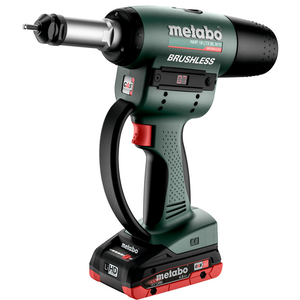 METABO NMP 18 LTX BL M10 szénkefe nélküli akkumulátoros szegecsanya pisztoly (2 x 4.0 Ah LiHD akkuval, metaBOX kofferben) termék fő termékképe