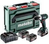 METABO BS 18 LT SET akkumulátoros fúró-csavarozó (3 x 4.0 Ah Li-Power akkuval, metaBOX kofferben)