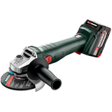 METABO W 18 L 9-125 akkumulátoros sarokcsiszoló (2 x 4.0 Ah Li-Power akkuval, metaBOX kofferben)