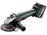 METABO W 18 7-125 akkumulátoros sarokcsiszoló (2 x 4.0 Ah Li-Power akkuval, metaBOX kofferben)