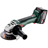 METABO W 18 L BL 9-125 akkumulátoros sarokcsiszoló (2 x 4.0 Ah Li-Power akkuval, metaBOX kofferben)