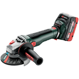 METABO WB 18 LT BL 11-125 QUICK szénkefe nélküli akkumulátoros sarokcsiszoló (2 x 5.5 Ah LiHD akkuval, metaBOX kofferben)