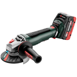 METABO WPB 18 LT BL 11-125 QUICK szénkefe nélküli akkumulátoros sarokcsiszoló (2 x 5.5 Ah LiHD akkuval, metaBOX kofferben)