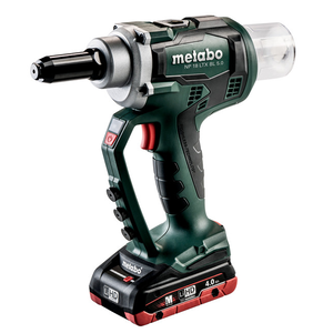 METABO NP 18 LTX BL 5.0 akkumulátoros popszegecshúzó pisztoly (2 x 4.0 Ah LiHD akkuval, metaBOX kofferben) termék fő termékképe