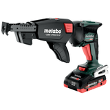 METABO TBS 18 LTX BL 5000 szénkefe nélküli akkumulátoros gipszkarton csavarbehajtó (2 x 4.0 Ah LiHD akkuval, metaBOX kofferben) + csavartár