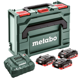 METABO 18 V-os akku csomag (3 x 4.0 Ah LiHD akku, töltő, metaBOX kofferben)