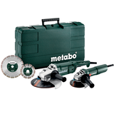 METABO WE 2200-230 sarokcsiszoló + W 750-125 sarokcsiszoló (műanyag hordtáskában) + 2 db gyémánt darabolótárcsa