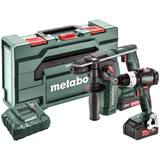 METABO COMBO SET 2.5.2 18 V szénkefe nélküli akkumulátoros gépcsomag (1 x 2.0 Ah és 1 x 4.0 Ah Li-Power akkuval, metaBOX kofferben)