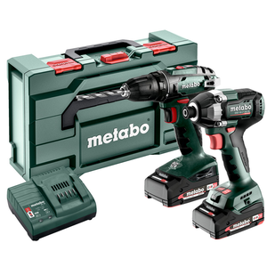 METABO COMBO SET 2.8.1 18 V akkumulátoros gépcsomag (2 x 2.0 Ah Li-Power akkuval, metaBOX kofferben) termék fő termékképe