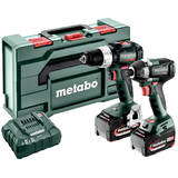 METABO COMBO SET 2.8.4 18 V szénkefe nélküli akkumulátoros gépcsomag (2 x 5.2 Ah Li-Power akkuval, metaBOX kofferben)