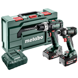 METABO COMBO SET 2.8.6 18 V akkumulátoros gépcsomag (1 x 2.0 Ah és 1 x 4.0 Ah Li-Power akkuval, metaBOX kofferben)