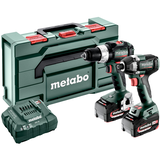 METABO COMBO SET 2.8.8 18 V szénkefe nélküli akkumulátoros gépcsomag (2 x 5.2 Ah Li-Power akkuval, metaBOX kofferben)