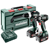 METABO COMBO SET 2.9.3 18 V szénkefe nélküli akkumulátoros gépcsomag (2 x 5.2 Ah Li-Power akkuval, metaBOX kofferben)