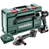 METABO COMBO SET 2.9.4 18 V szénkefe nélküli akkumulátoros gépcsomag (2 x 5.2 Ah Li-Power akkuval, metaBOX kofferben)