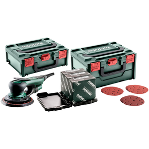 METABO SXE 150-2.5 BL SET szénkefe nélküli excentercsiszoló (metaBOX kofferben) + metaBOX csiszolóanyag készlet termék fő termékképe