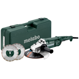 METABO WEP 2200-230 SET sarokcsiszoló (műanyag hordtáskában) + 2 db vágótárcsa