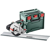 METABO MKS 18 LTX 58 FS SET akkumulátoros fémvágó kézi körfűrész (akku és töltő nélkül, metaBOX kofferben) + FS 160 vezetősín