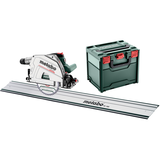 METABO KT 18 LTX 66 BL SET szénkefe nélkül akkumulátoros merülőfűrész (akku és töltő nélkül, metaBOX kofferben) + FS 160 vezetősín