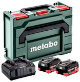 METABO 18 V-os akku csomag (2 x 8.0 Ah LiHD akku, töltő, metaBOX kofferben)