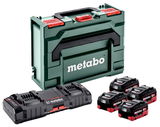 METABO 18 V-os akku csomag (4 x 5.5 Ah LiHD akku, duplatöltő, metaBOX kofferben)