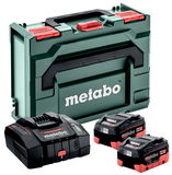 METABO 18 V-os akku csomag (2 x 10.0 Ah LiHD akku, töltő, metaBOX kofferben)