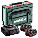 METABO 18 V-os akku csomag (2 x 8.0 Ah LiHDX akku, töltő, metaBOX kofferben)