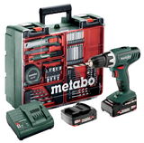 METABO BS 18 Li SET akkumulátoros fúró-csavarozó (2 x 2.0 Ah Li-Power akkuval, műanyag hordtáskában) + mobil műhely