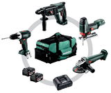 METABO COMBO SET 4.1.4 18 V akkumulátoros gépcsomag (2 x 4.0 Ah LiHD akkuval, nagy szerszámtáskával)