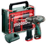 METABO POWERMAXX SB BASIC akkumulátoros ütvefúró-csavarozó (2 x 2.0 Ah Li-Power akkuval, műanyag hordtáskában) + mobil műhely